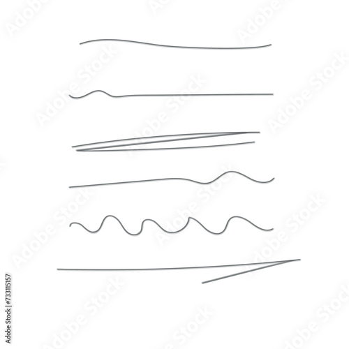 Underline vector illustration of an lines