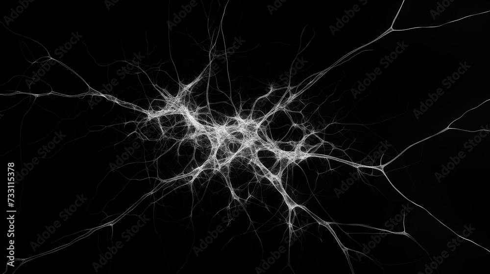 Abstract representation of neural connections - obrazy, fototapety, plakaty 