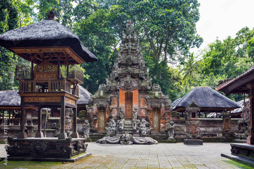 Pura Dalem Agung Padangtegal (Padangtegal Great Temple of Death) in the famous Monkey Forest in Ubud, Bali, Indonesia