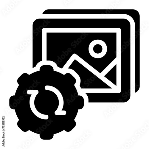 batch processing glyph icon