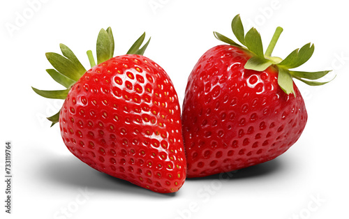 Strawberry, on a transparent background, digital photography