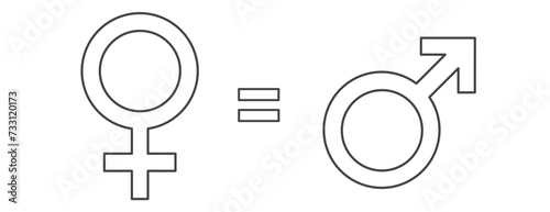 gender equality vector illustration