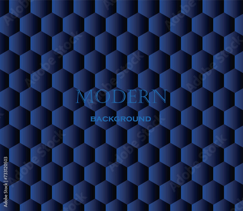 Blue honeycomb background. Abstract geometric blue frame, texture. Illustration for cover design.