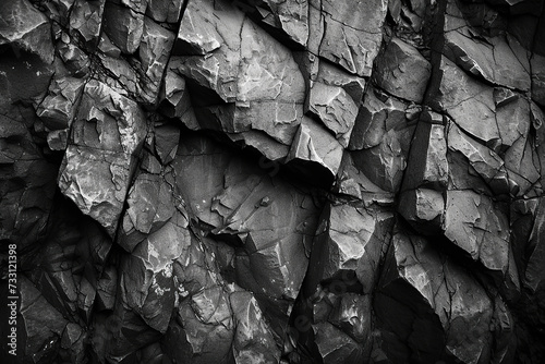 close up horizontal image of a black coal slate background Generative AI photo