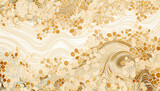 Seamless pattern with golden waves Vector illustration Abstract background
