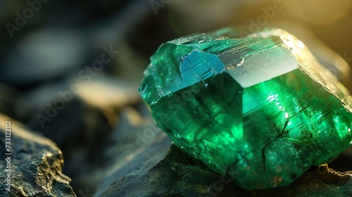 Gemstone Emerald Closeup, Wallpaper, background