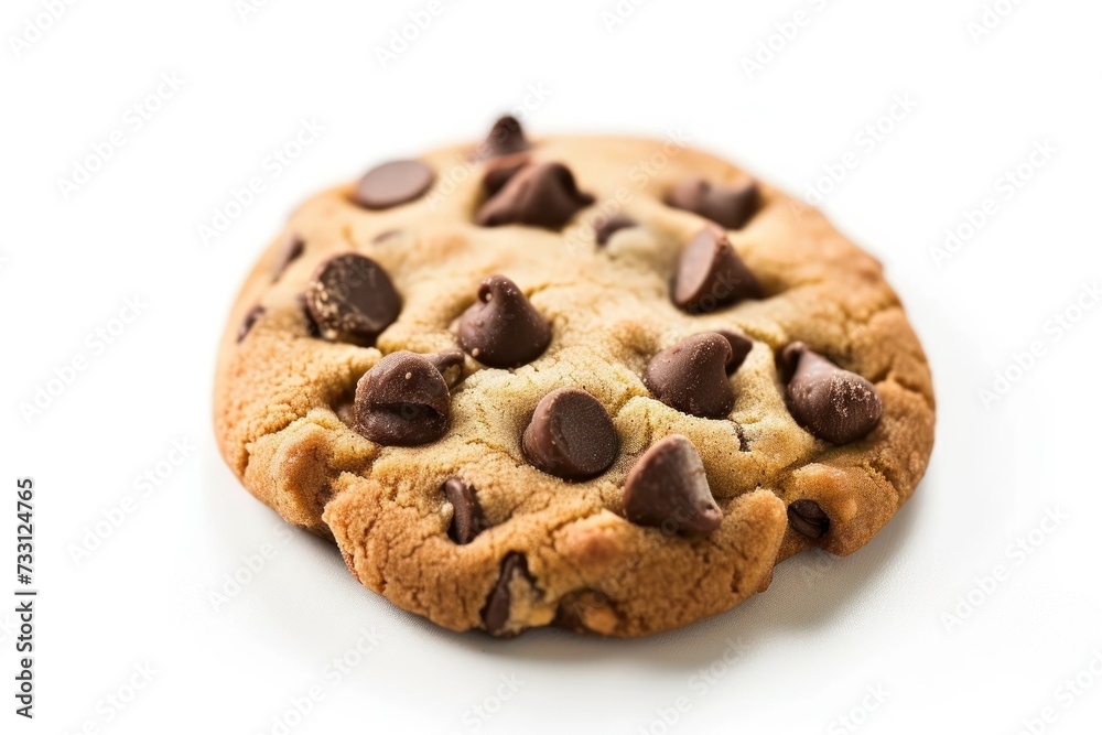 Chocolate chip cookie isolated on white Chocolate chip cookie isolated on white