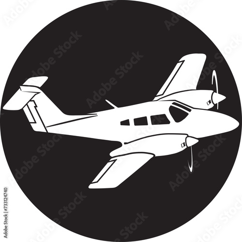 small private airplane vector design