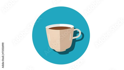 Tea Cup Icon of nice animated for your videos easy to use with Transparent Background