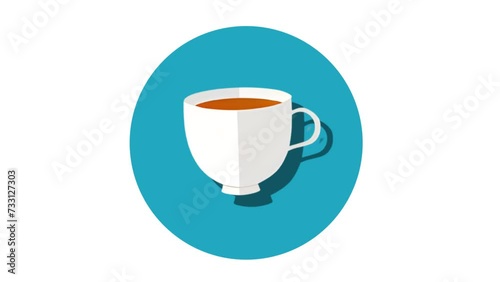 Tea Cup Icon of nice animated for your videos easy to use with Transparent Background