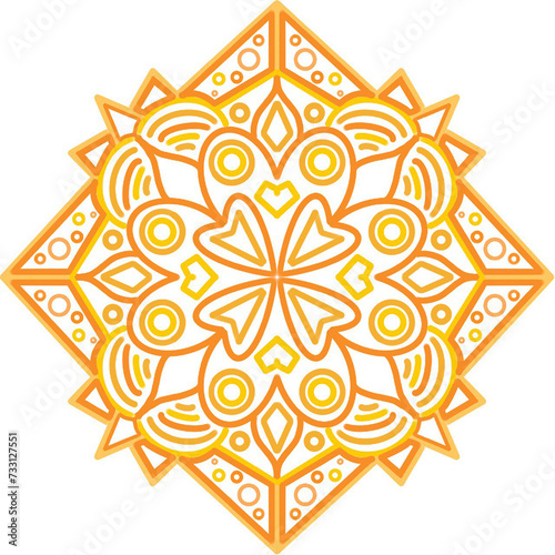 golden mandala indian design photo