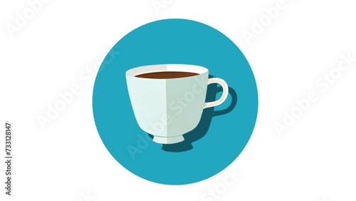 Tea Cup Icon of nice animated for your videos easy to use with Transparent Background