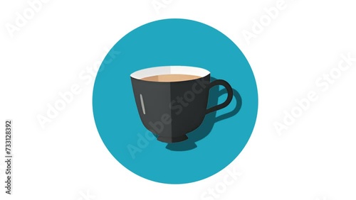 Tea Cup Icon of nice animated for your videos easy to use with Transparent Background