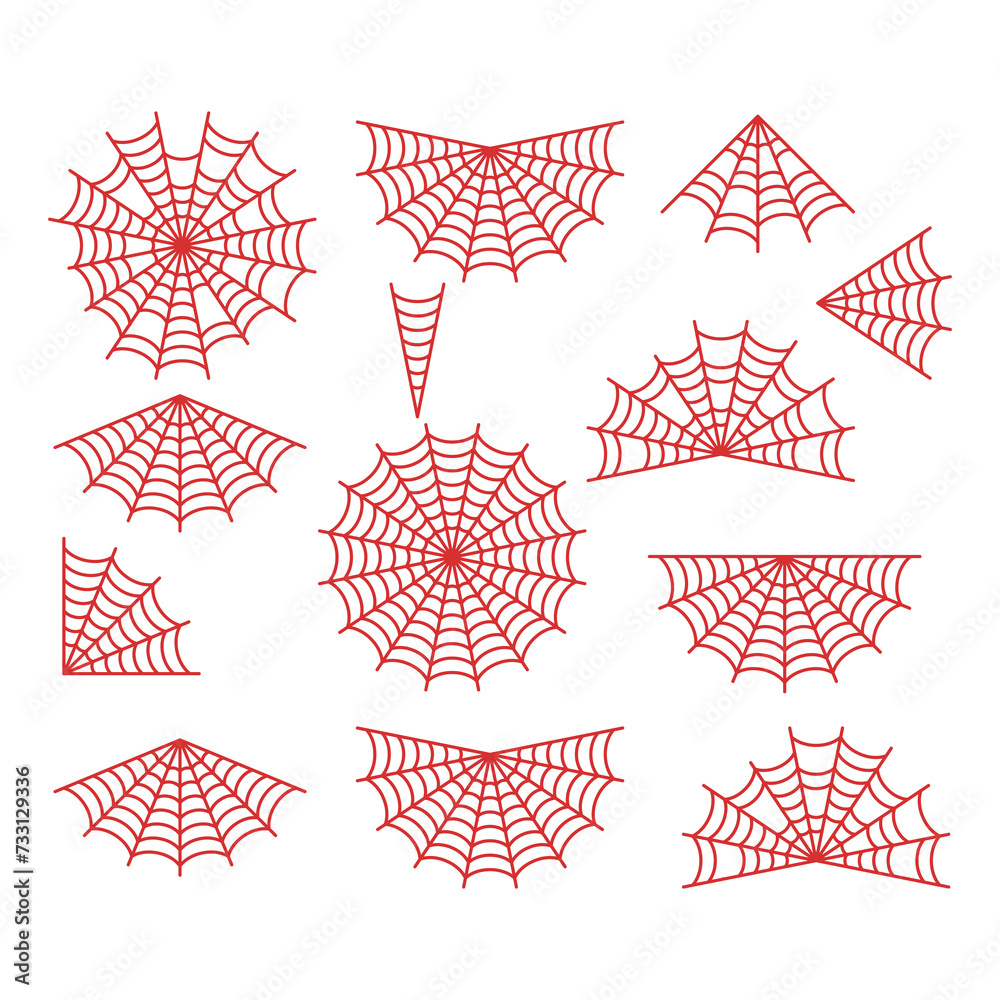 Naklejka premium spider web vector icon