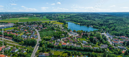 Buxheim im Illertal im Luftbild, Blick zum Naherholungsgebiet Buxheimer Weiher
