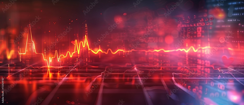 Fototapeta premium Digital Cityscape at Night