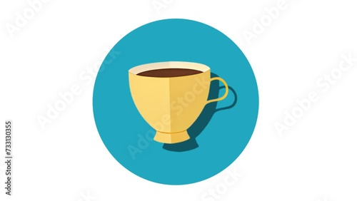 Tea Cup Icon of nice animated for your videos easy to use with Transparent Background