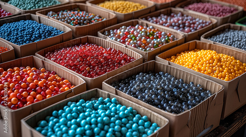 Colorful bead market
