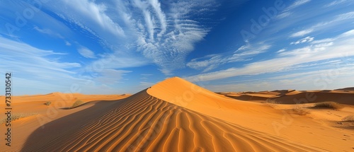Majestic Sand Dune Dominating Desert Landscape