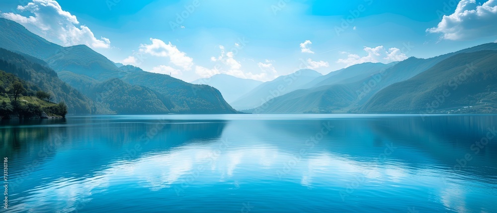 Majestic Water Surrounded by Towering Mountains