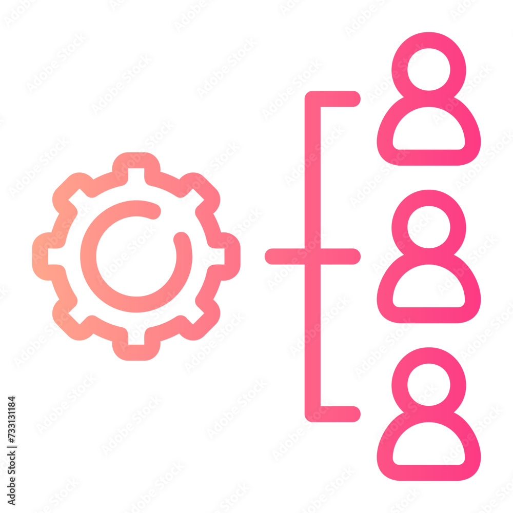 Obraz premium project management gradient icon