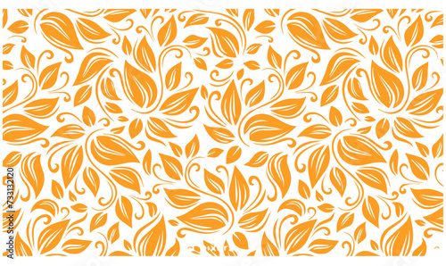 seamless yellow pattern with flowers