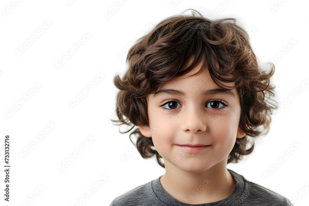 Closeup portrait of handsome little boy isolated on white background Closeup portrait of handsome little boy isolated on white background