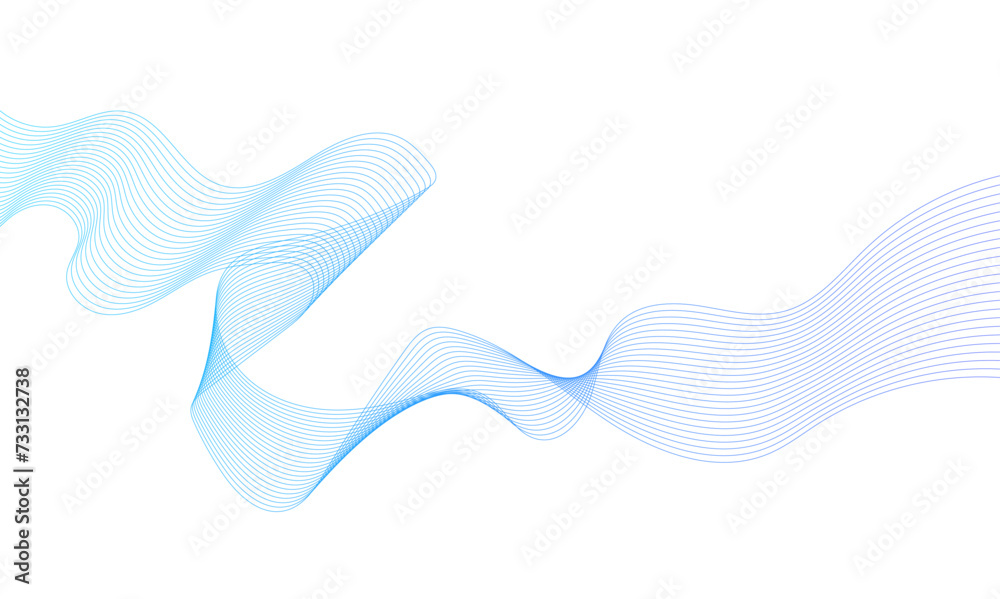 Blue wavy business curve lines on transparent background. Abstract ocean blue wave line background. Wave swirl, frequency sound wave, twisted curve lines with blend effect Blue wavy business curve lines on transparent background. Abstract ocean blue wave line background. Wave swirl, frequency sound wave, twisted curve lines with blend effect