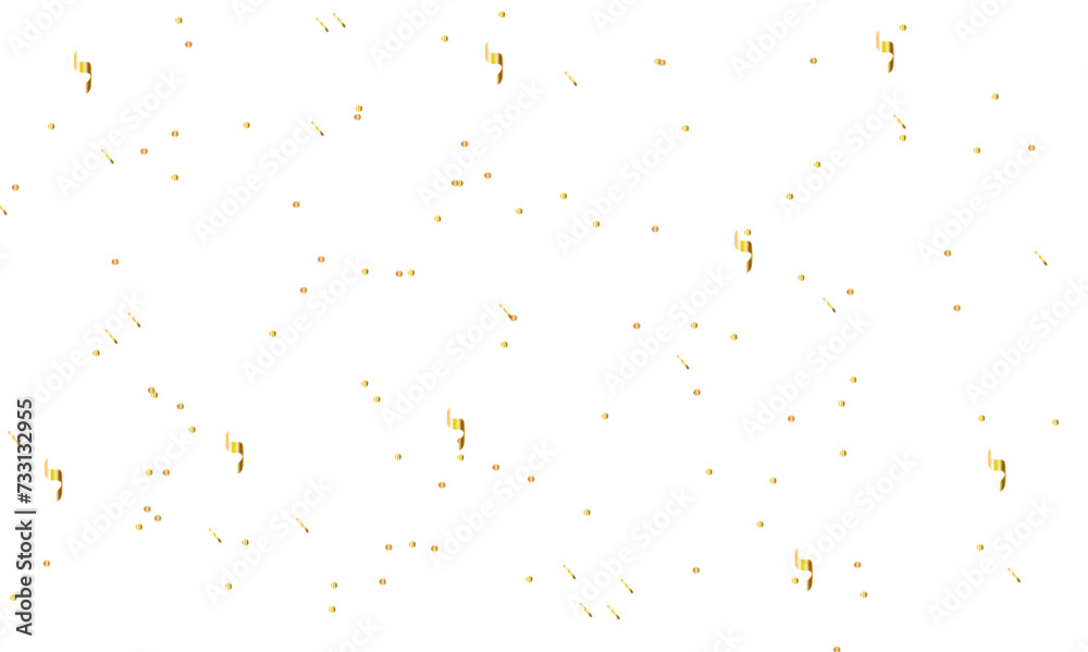 Doted and confetti golden glitter on transparent background. Shiny glittering dust. Gold glitter sparkle confetti that floats down falling