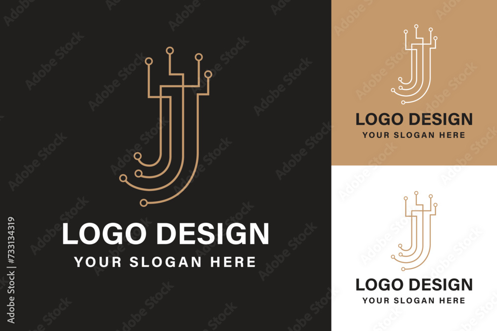 The vector of J alphabet logo design collections for business The vector of J alphabet logo design collections for business