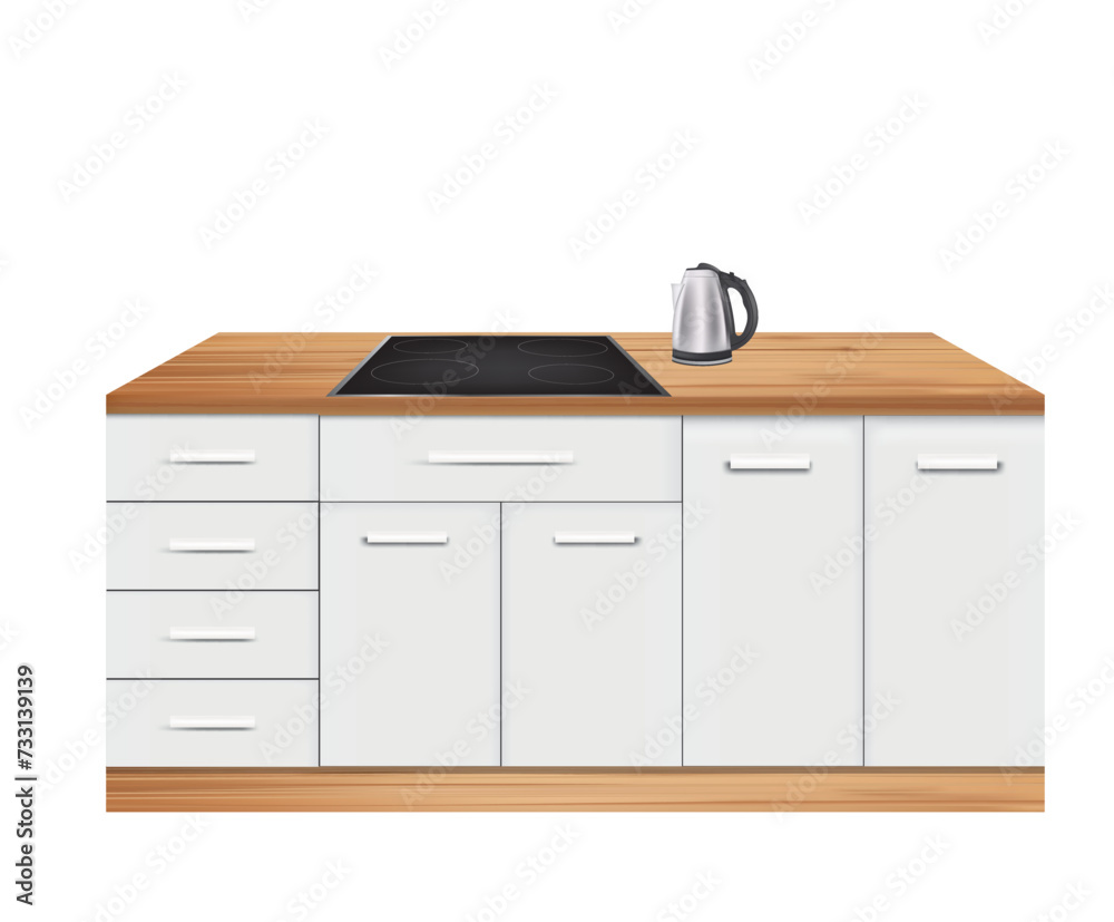 Lower kabinets kitchen. vector illustration Lower kabinets kitchen. vector illustration