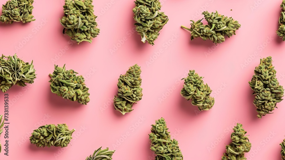 Cannabis Buds  Wallpaper Background - obrazy, fototapety, plakaty 
