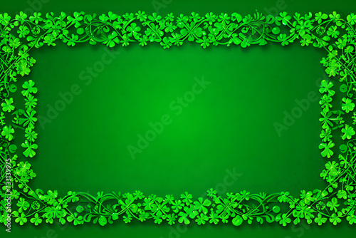 happy st Patrick's day background holiday illustration green saint Patrick generative Ai image