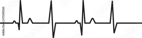 heart beat on ecg. Black heartbeat line icon. vector illustration. Pulse trace. EKG and Cardio symbol. Healthy and Medical concept. Vector illustration.	 photo