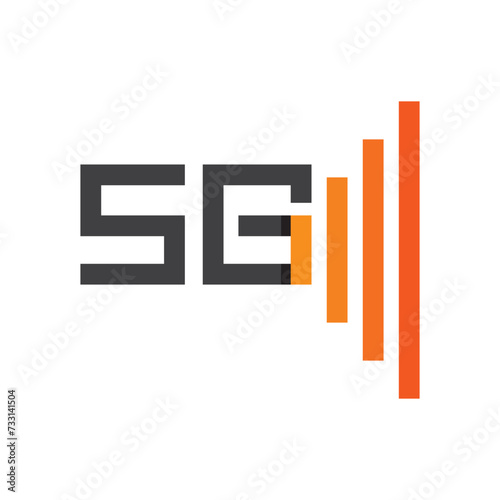 5G icon for mobile device or media social app vector illustration