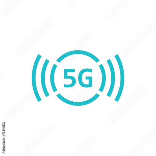 5G icon for mobile device or media social app vector illustration