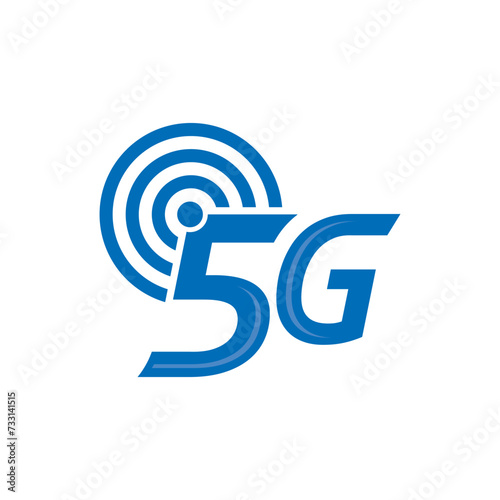 5G icon for mobile device or media social app vector illustration