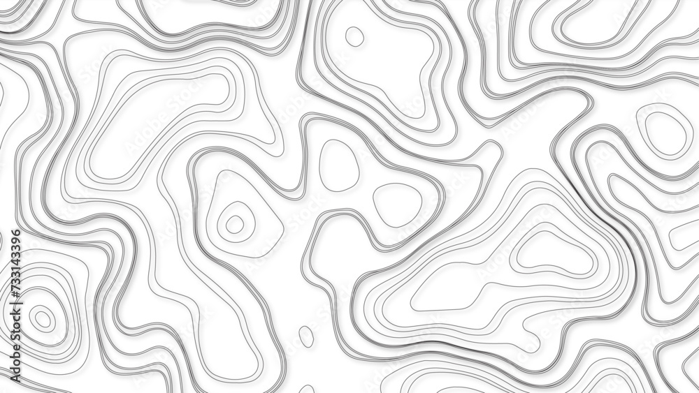 abstract pattern with lines. background of the topographic map. elevation contouring outline cartography texture. geographic abstract grid. futuristic wireframe landscape background - obrazy, fototapety, plakaty 