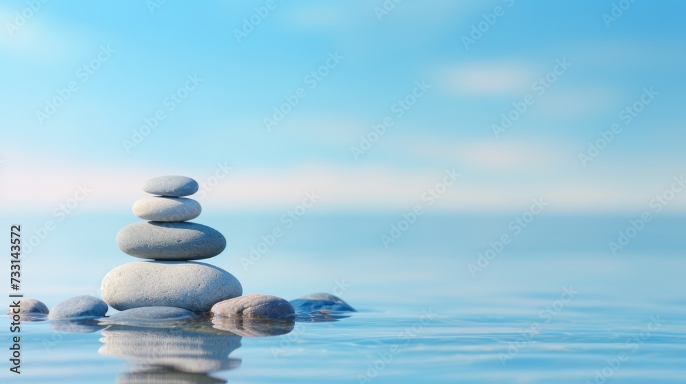 Calming blue background, perfect for inducing relaxation Calming blue background, perfect for inducing relaxation