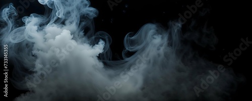 Mystical Ephemera: Hyper-Realistic Abstract Smoke on Isolated Black Canvas
