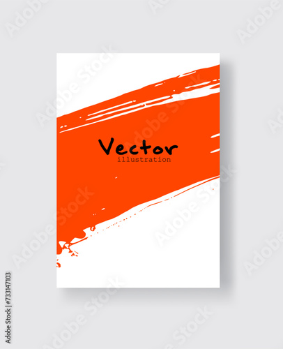 Abstract ink brush banners with grunge effect