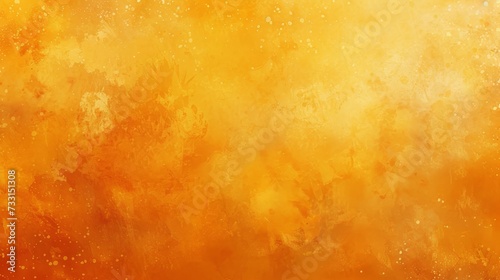 Yellow orange background with texture and vintage grunge and watercolor stains in the scene illustration.