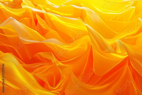 Yellow and Orange 3D Shapes form a Futurism