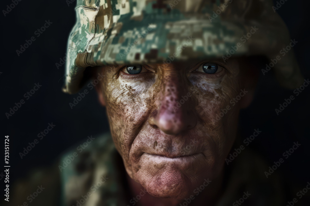 Veteran Soldier - Experienced Military Man in the War Zone, Service in the Army