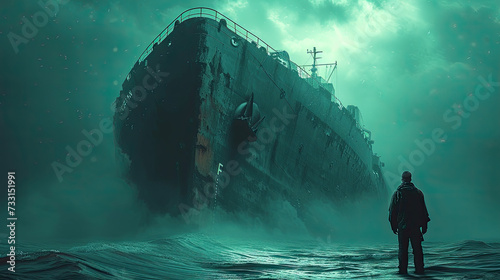 Sailor's Peril: Navigating Through Sinking Ship Challenges photo