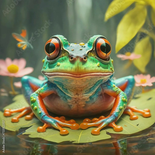 cute frog animal