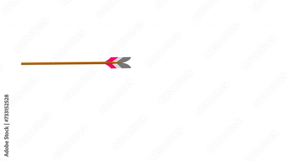 Arrow pierced on blank. Direct hit target, bullseye arrow goal animation. Perspective circle side wall. Business, archery, school, success, finance. White background video Arrow pierced on blank. Direct hit target, bullseye arrow goal animation. Perspective circle side wall. Business, archery, school, success, finance. White background video