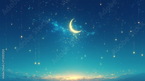 sky with moon. Happy Ramadan