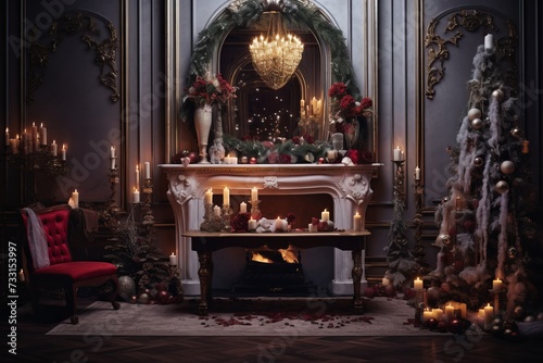 Elegant and festive christmas decor showcased in isolation