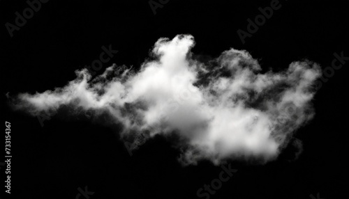 white cloud on black background textured smoke brush effect